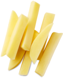 potatoes cut into strips